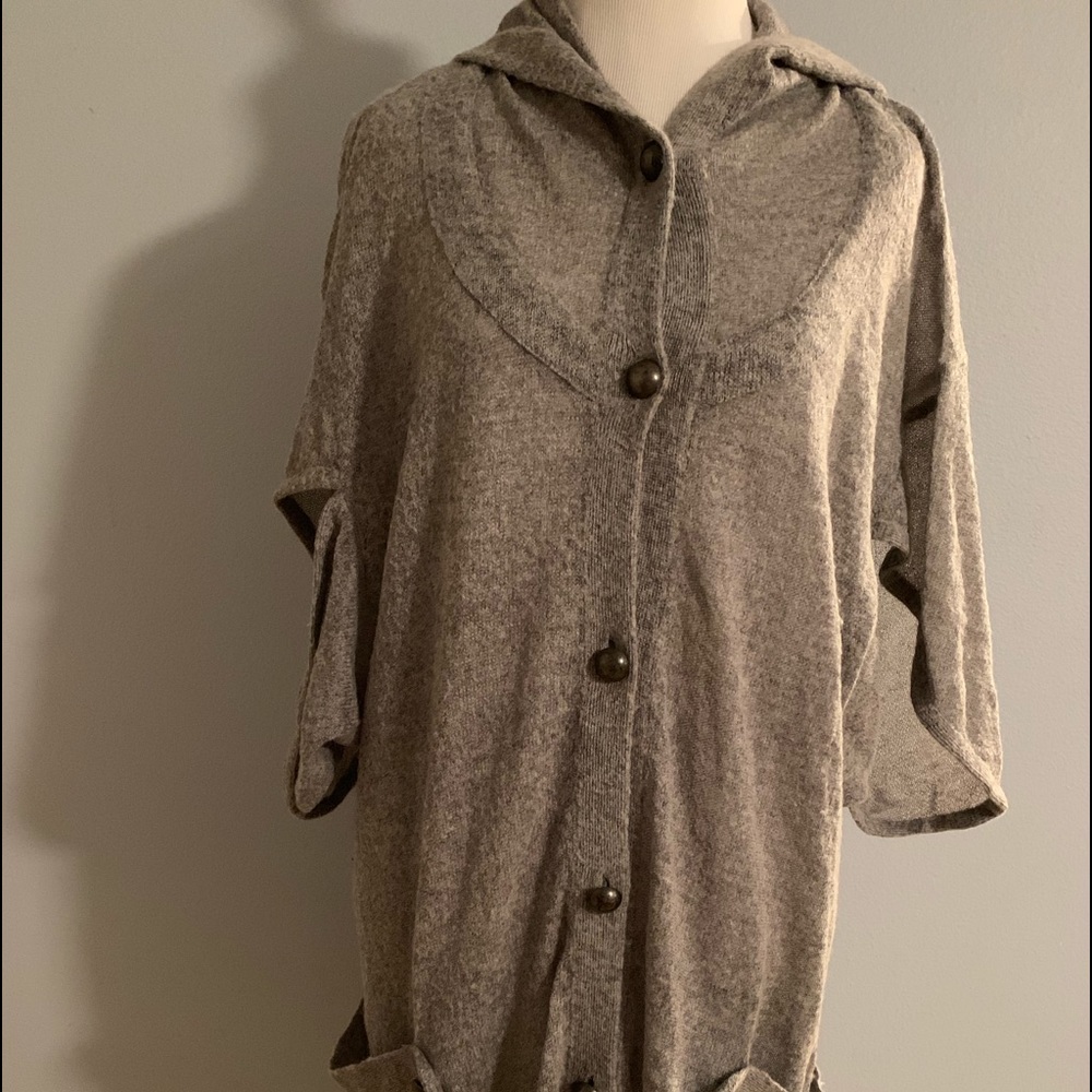 Super soft gray cardigan hoodie